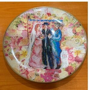 Piatti Decorative Plate Jewish Wedding Art Floral Display‎ Decor 13"